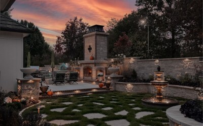Patio & Outdoor Fireplace – Landscaping Design Kansas City