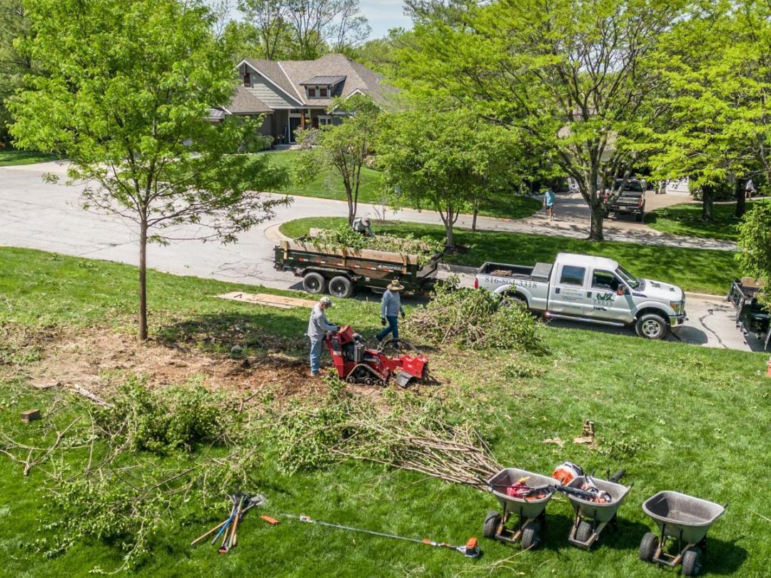Trey's Lawn & Landscape - Check Out This Amazing Backyard By Expert Kansas City Patio Contractors Fire Pit